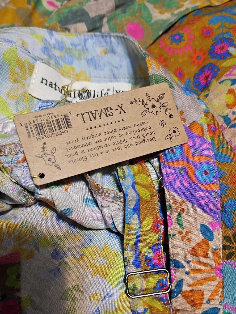 Natural Life Folk Flower Pathwork Mini Dress-NWT - Picture 10 of 11